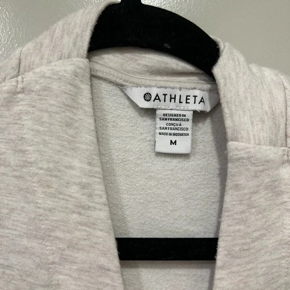 Athleta Soft Fleece Deep V neck wrap sweater - Picture 3 of 4